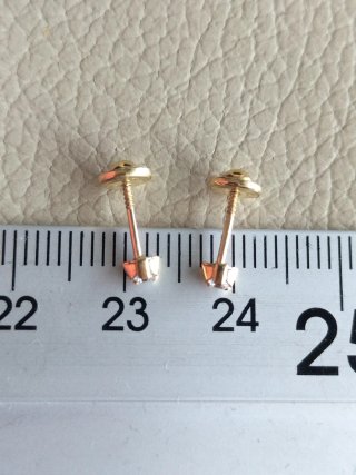 Pendientes bebé/niña oro con circonita