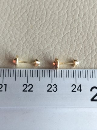 Pendientes bebé/niña oro con circonita