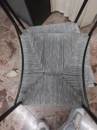 Set 2 sedie metallo e tessuto