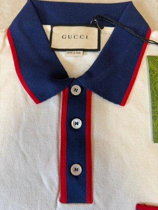 Polo Gucci Blanco y Azul
