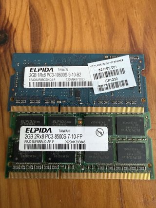 Memoria RAM Crucial, Elpida, Kingston
