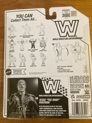 Jesse Ventura WWE Mattel Action Figure wwf hasbro