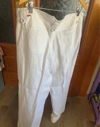 Pantalón ancho blanco mujer talla 44/46