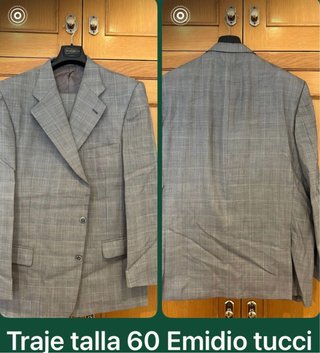 Traje Emidio Tucci Talla 60 Gris