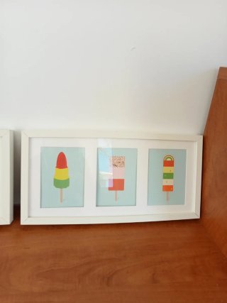 2 Cuadros Decorativos Paletas Helado