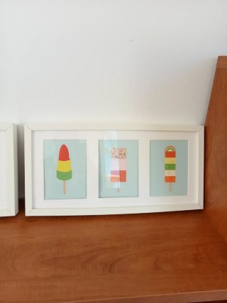 2 Cuadros Decorativos Paletas Helado