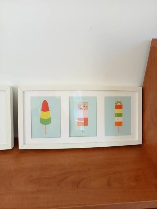 2 Cuadros Decorativos Paletas Helado