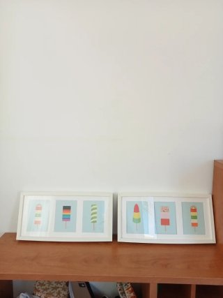2 Cuadros Decorativos Paletas Helado