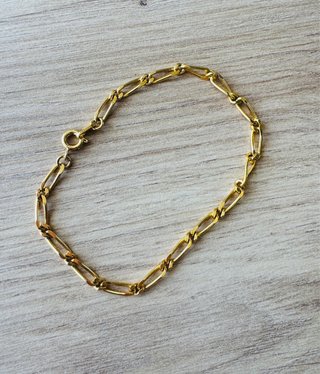 Gargantilla y pulsera dorada