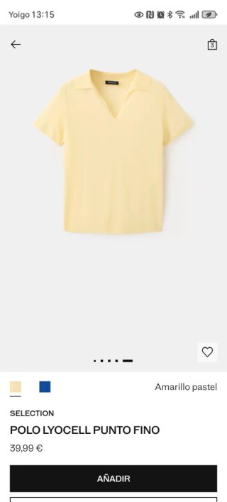 Polo Mango Amarillo Talla M