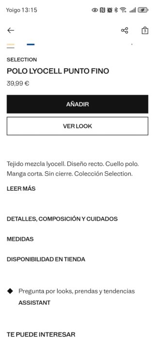 Polo Mango Amarillo Talla M