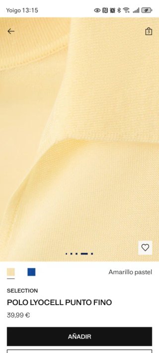 Polo Mango Amarillo Talla M