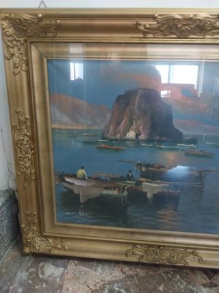 Quadro con cornice dorata