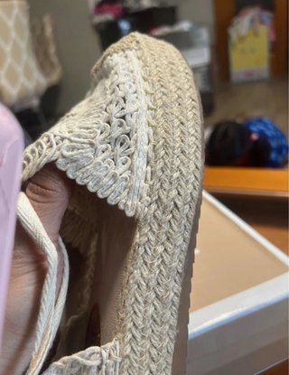 Esparteñas beige/blancas talla 40