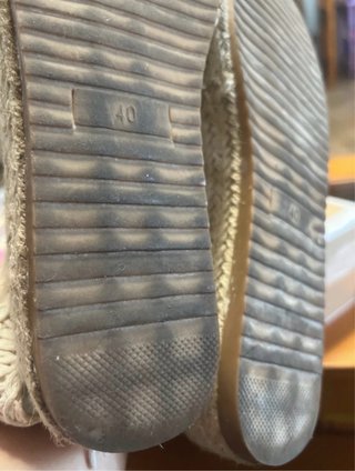 Esparteñas beige/blancas talla 40