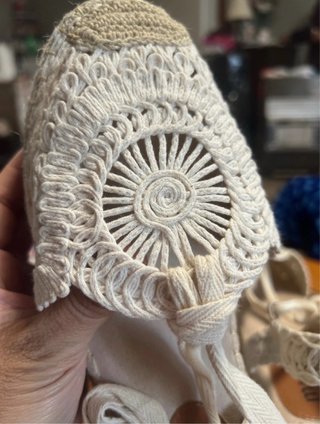 Esparteñas beige/blancas talla 40
