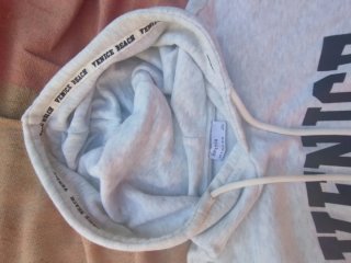 Sudadera Bershka M Manga Corta Venice Beach Gris