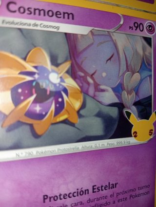 25 aniversario Cartas Pokémon Cosmog Cosmoem Lunal
