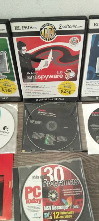 Lote 14 CD Programmi PC: Antivirus, DVD, Lingue