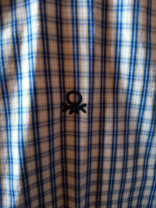 Camisa Benetton cuadros Talla 8-9