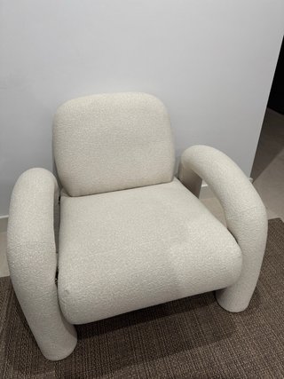 Sillón suave beige tela