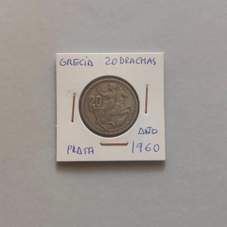 20 Dracmas 1960 Plata Grecia