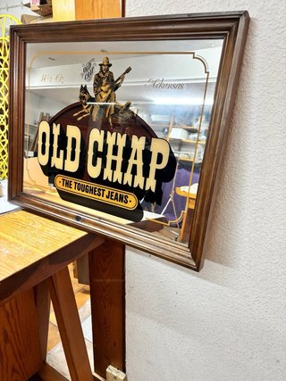 Espejo Publicitario Old Chap Vaqueros Arkansas