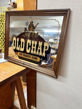 Espejo Publicitario Old Chap Vaqueros Arkansas