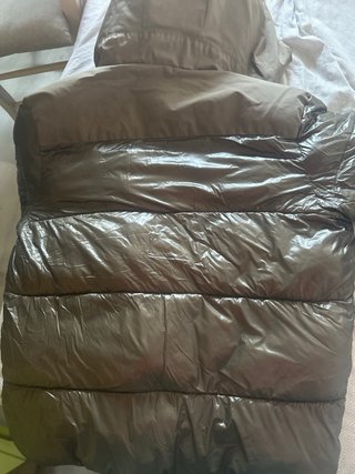 Zara Chaquetón Beige y Verde