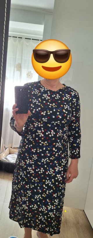 Vestido midi Zara estampado