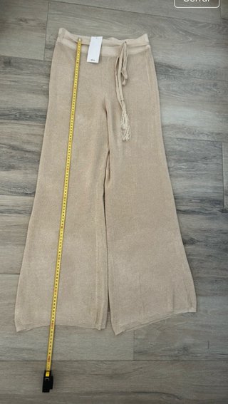 Pantalón Mango Beige/dorado Nuevo Talla M