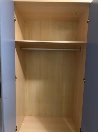 Set muebles dormitorio juvenil azul madera natural