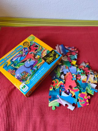 Puzzle Gigante Dinosaurios Brilla Oscuridad