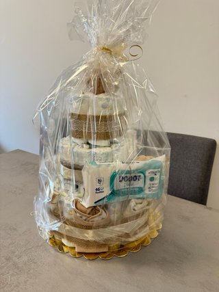 Tarta de pañales personalizada Liam