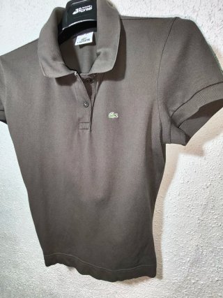 Polo manga corta mujer Lacoste Marrón Talla S