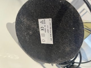 2 Lámparas Forja Cristal Beige/Negro