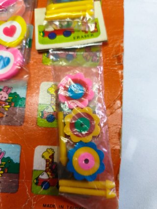 Confezione di gomme da cancellare vintage Play-Time