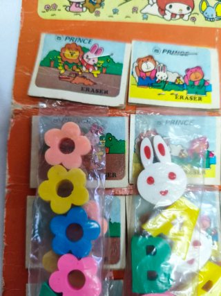 Confezione di gomme da cancellare vintage Play-Time