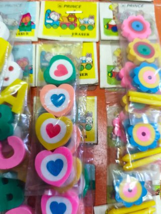 Confezione di gomme da cancellare vintage Play-Time