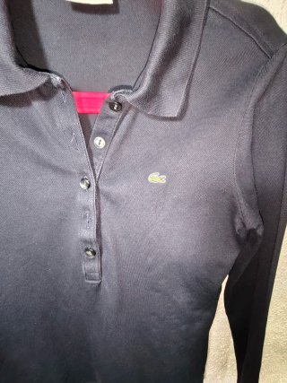 Polo Lacoste manga larga mujer Talla L