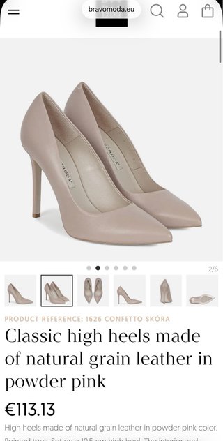 Zapatos de tacón BRAVO MODA piel rosa empolvado