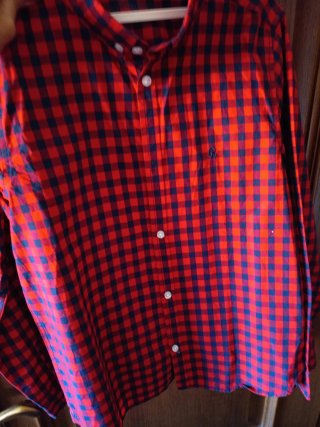 Camisa cuadros roja y azul Primark 11-12 años