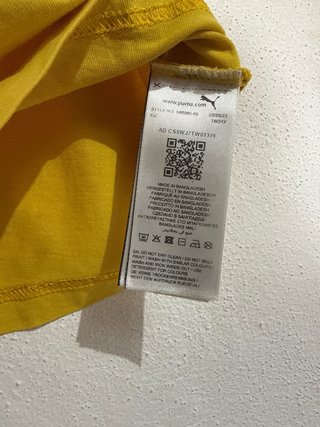 Camiseta Puma Amarilla Talla 164cm