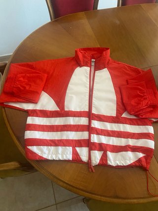 Chubasquero niño Adidas Rojo y Blanco