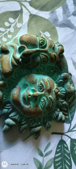 Sole Luna decorativo ceramica