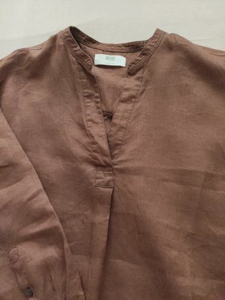 Conjunto Lino: Pantalón Beige y Camisa Marrón