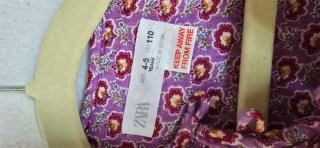 Vestido Zara floral manga larga 4-5 años