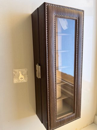 Scatola porta orologi in legno con 6 posti
