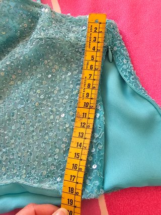 Top lentejuelas turquesa Roberto Verino T38