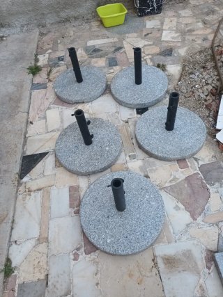 Soportes para sombrilla de granito